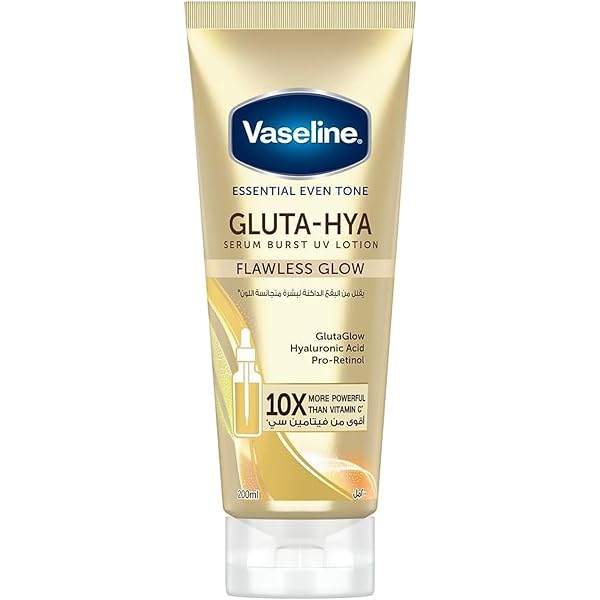 Vaseline Essential Even Tone Flawless Glow Gluta-Hya Serum Burst UV Lotion