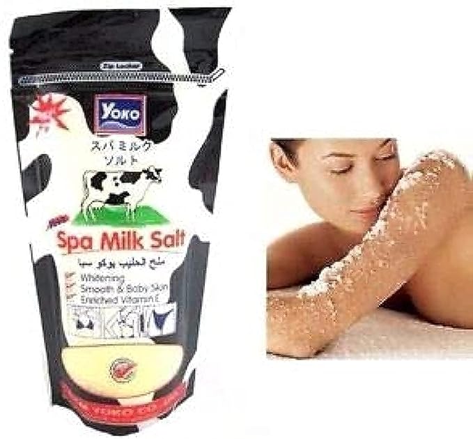 ThongKoon Yoko Spa Milk Salt Body Scrub Skin Vitamin E, AHA Body Skin Care