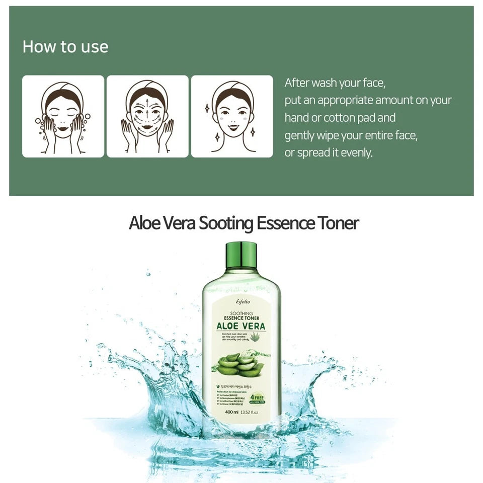 ESFOLIO Aloe Vera Soothing Moisture Essence Toner – Korean Skincare