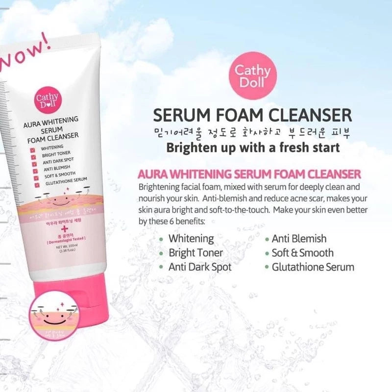 Cathy Doll Facial Foam – 3-in-1 Facial Cleansing Solutions