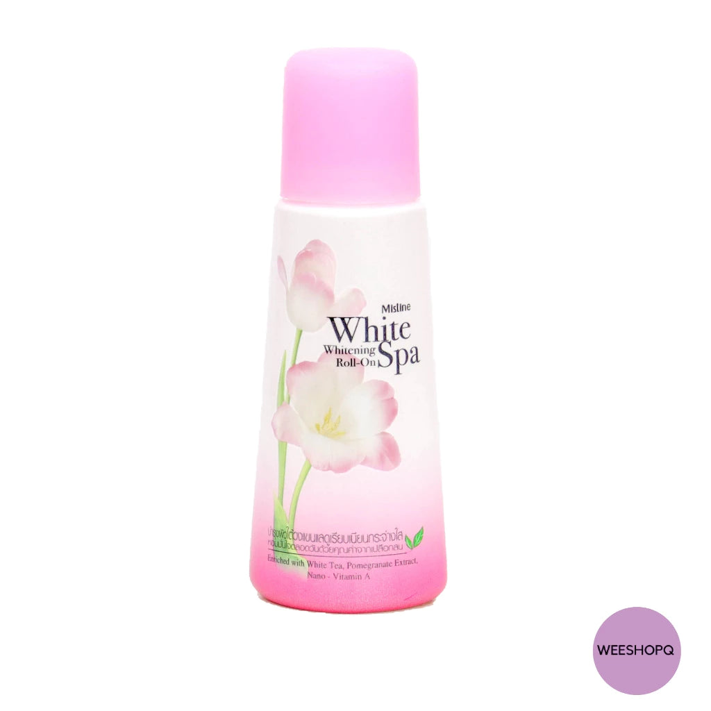 Mistine White Spa Deodorant Roll-On – Whitening for Women Scent: Musk, Tea & Pomegranate