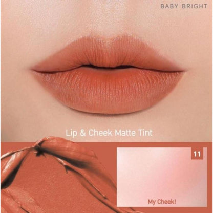 Baby Bright Lip Cheek Matte Tint Rose Bloom