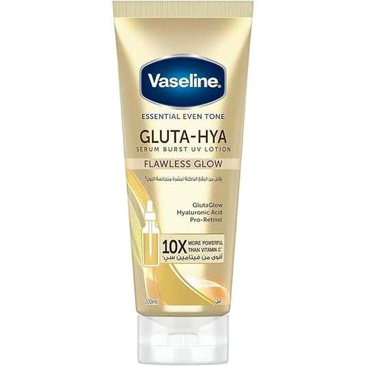 Vaseline Essential Even Tone Flawless Glow Gluta-Hya Serum Burst UV Lotion