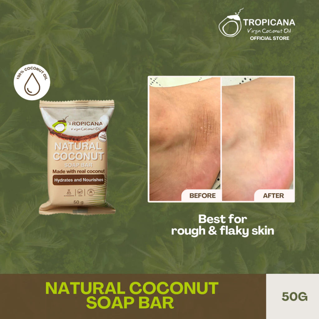 صابون تروبيكانا جوز الهند الطبيعي ٥٠ جرام، صابون مرطب ومغذي للبشرة