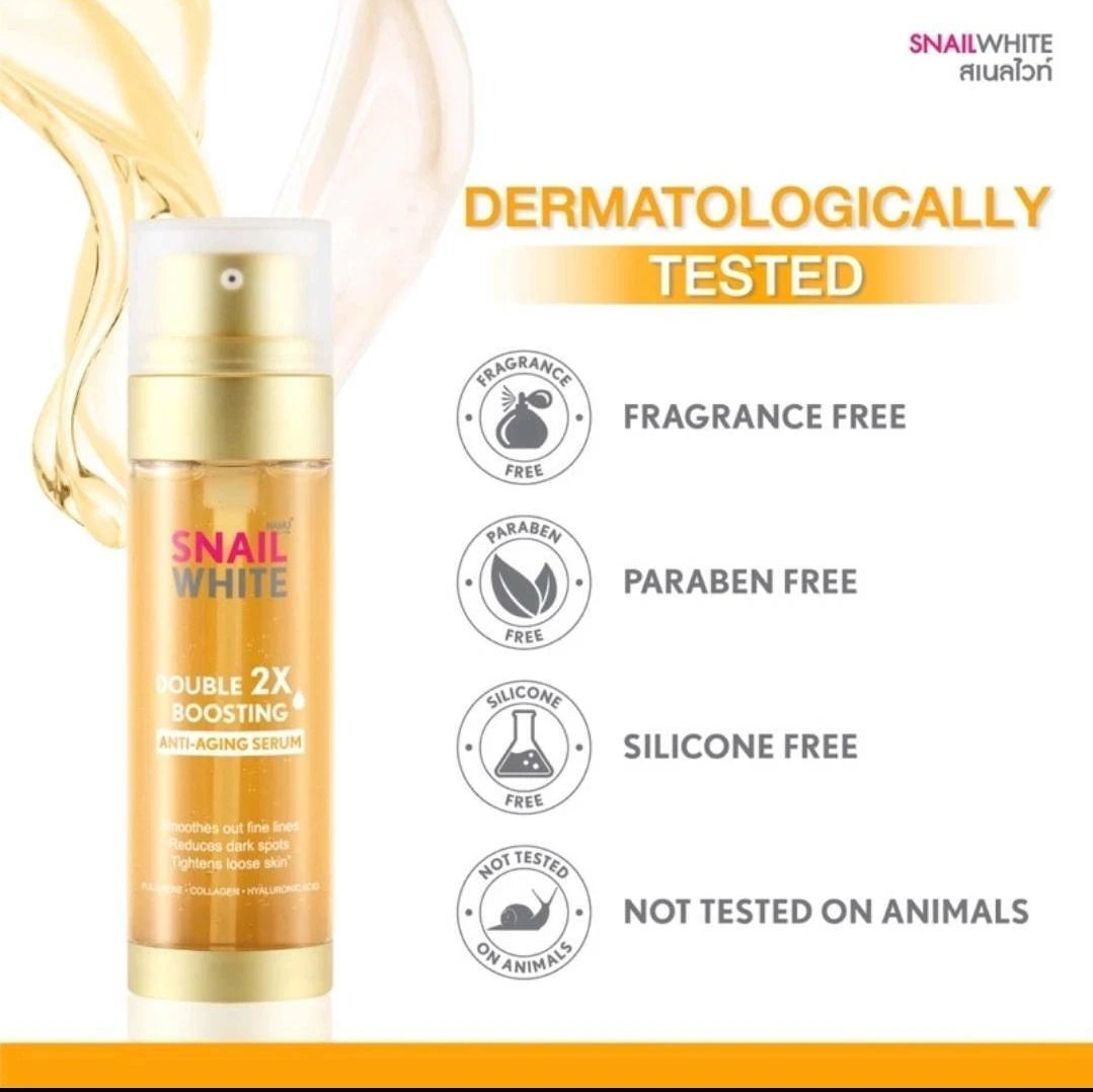 Snail White Double Boosting Whitening Serum, Glow Skin