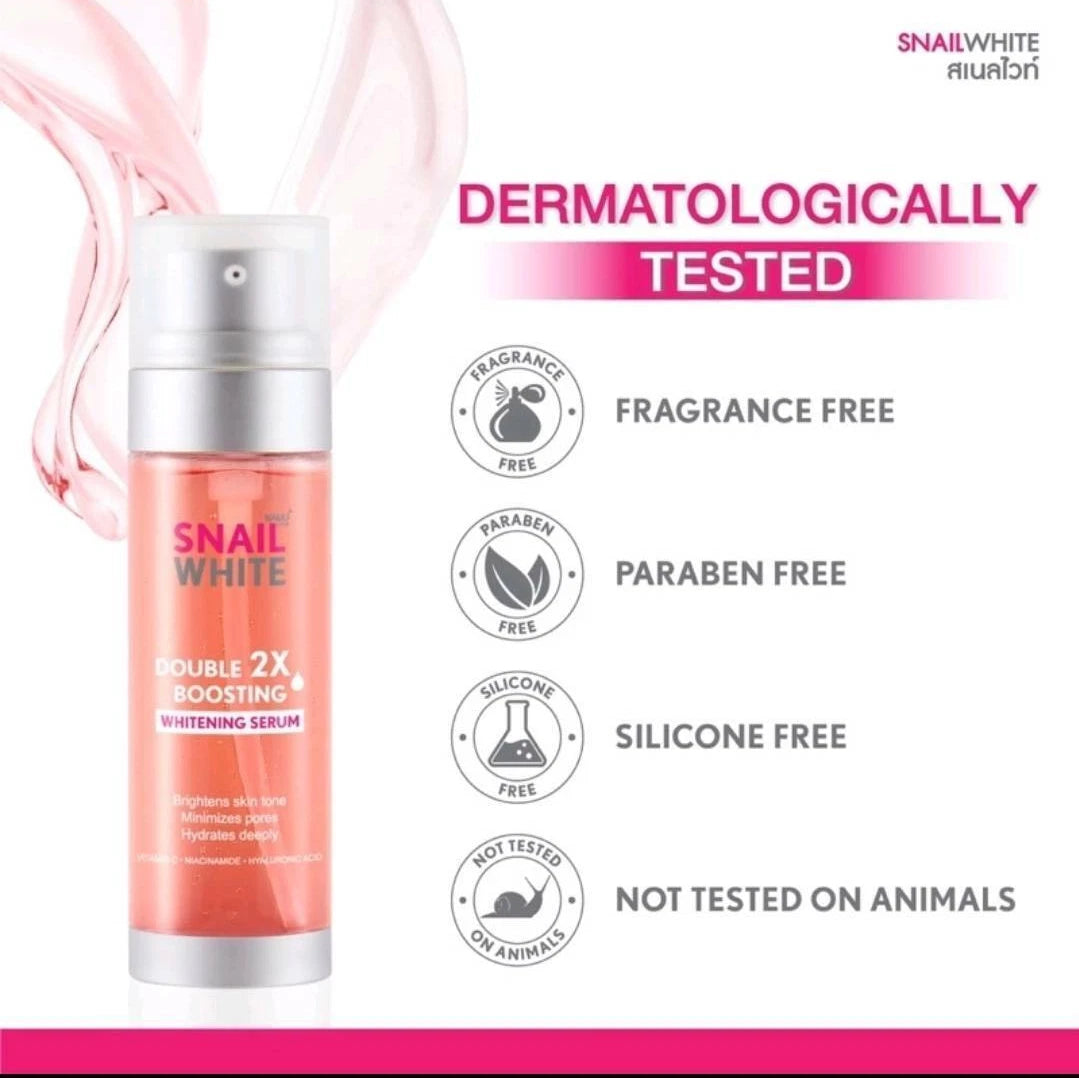 Snail White Double Boosting Whitening Serum, Glow Skin