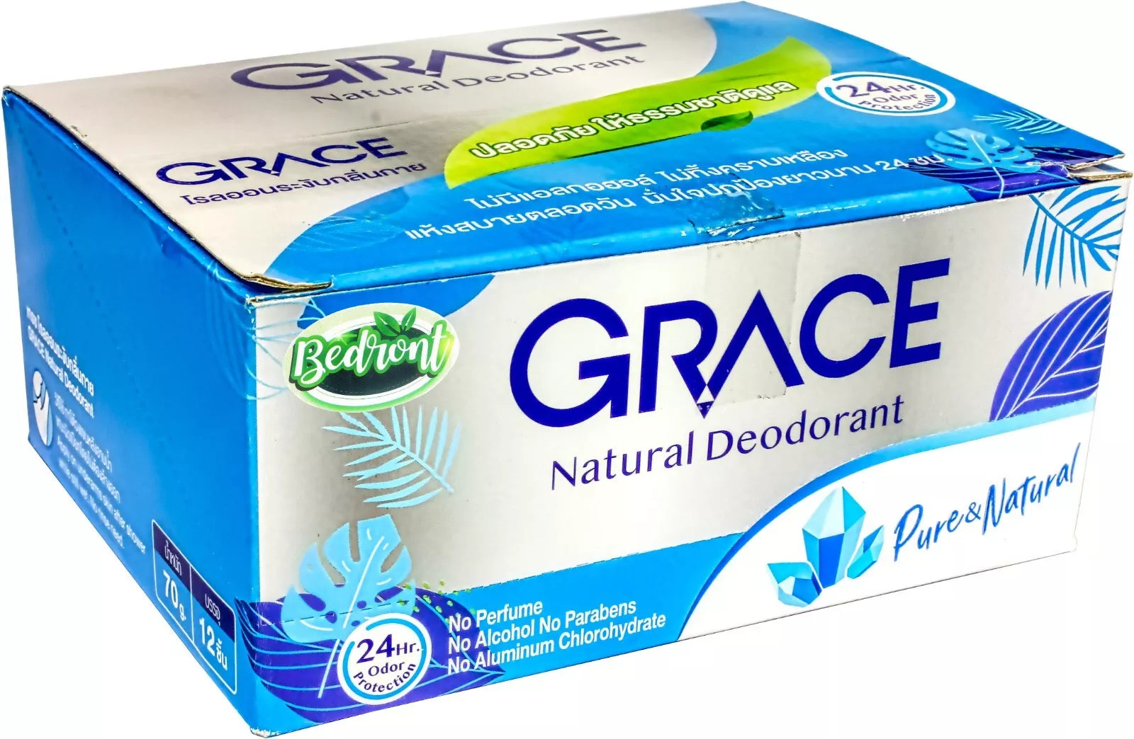 مزيل عرق جريس ألوم ستون، نقي وطبيعي. مزيل عرق كريستالي.