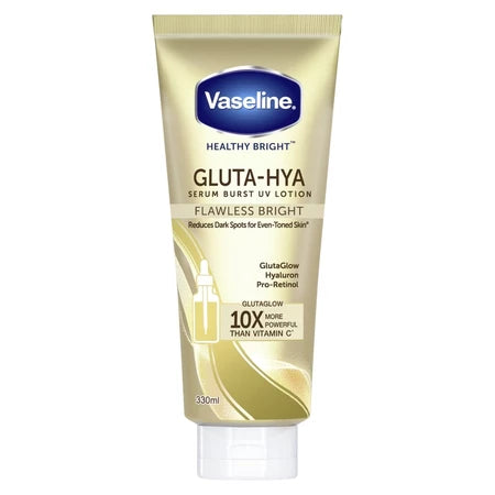 Vaseline Essential Even Tone Flawless Glow Gluta-Hya Serum Burst UV Lotion