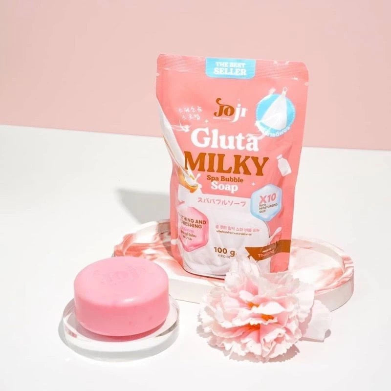 صابون الفقاعات جوجي جلوتا ميلكي سبا، مهدئ ومنعش