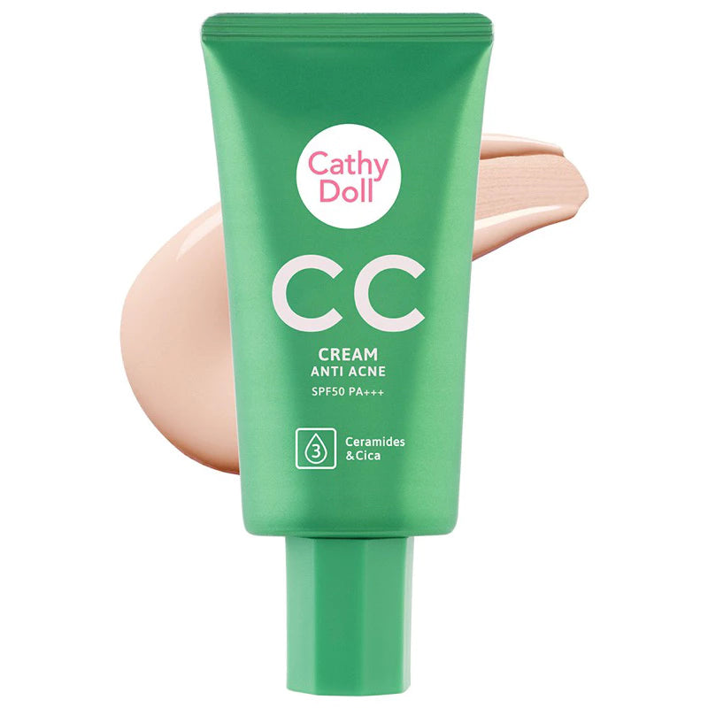 Cathy Doll CC Cream Anti-Acne SPF 50 PA+++ (Green Tube)