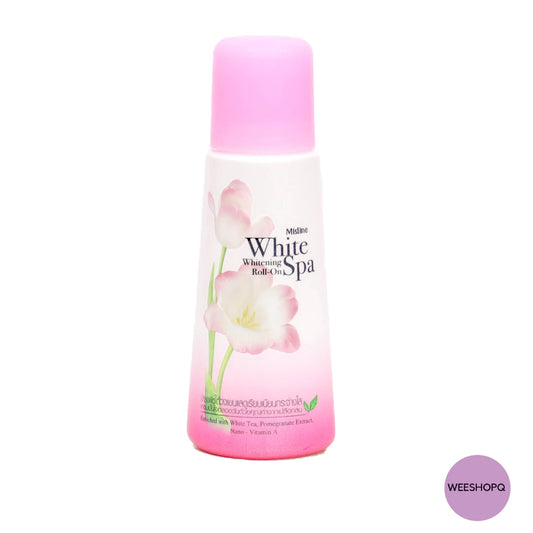 Mistine White Spa Deodorant Roll-On – Whitening for Women Scent: Musk, Tea & Pomegranate