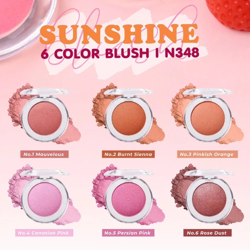 أحمر خدود صن شاين 6 ألوان من ني كارا