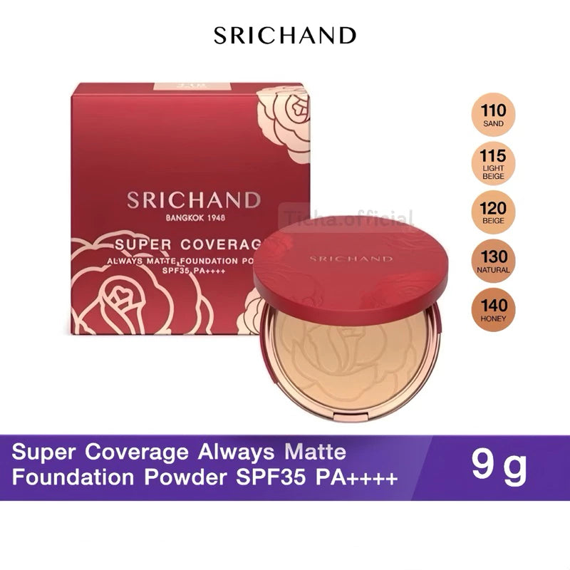 كريم أساس بودرة غير لامعة لتغطية فائقة من سريتشاند سريتشاند، 9 جرام.